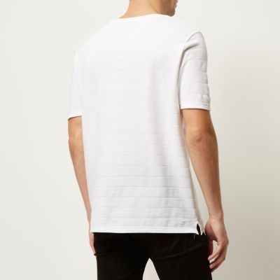 White fine stripe t-shirt
